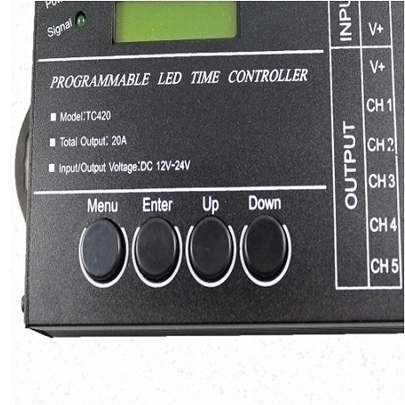WIF Laiko programable RGB LED Valdiklis TC421 TC420 DC12V/24V 5Channel visa Produkcija 20A Bendro Anodo Programuojamas Led Juostelė