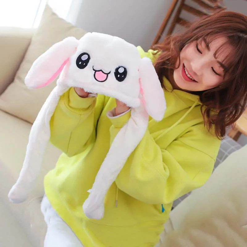 Naujai Cute Bunny Pliušinis Skrybėlę Juokinga Playtoy Ausų Aukštyn Žemyn Triušio Dovana Žaislas Vaikams Mergaičių Draugė CLA88