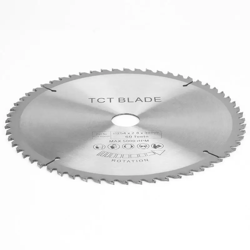 Karbido pjovimo Peilis TCT Pjovimo Diskas Metalo, Medienos, Plastiko 254*30mm 60 Dantis su 3 Padėklas