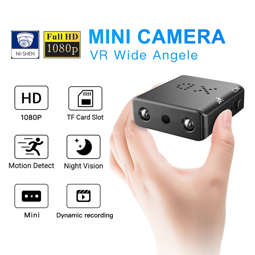 XD Mini IR-CUT Kamera 1080P HD vaizdo Kamera, Infraraudonųjų spindulių Lempa Priežiūros Naktinio Matymo Mikro Kamera Home Security Vaizdo Diktofonas