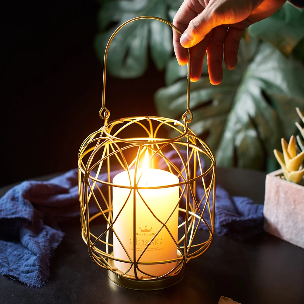 Kabo Modernaus Stiliaus Kaustytomis Geležies Geometrinis Žvakių Laikikliai Namuose Papuošti Metalo Amatų Žvakidė Kalėdų Dekoracijos Namams