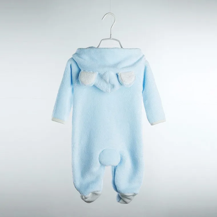 Naujagimio romper 2019 m. Rudenį, Žiemą Koralų Vilnos šiltą kūdikių, mergaičių drabužiai Gyvūnų Apskritai kūdikiams jumpsuit