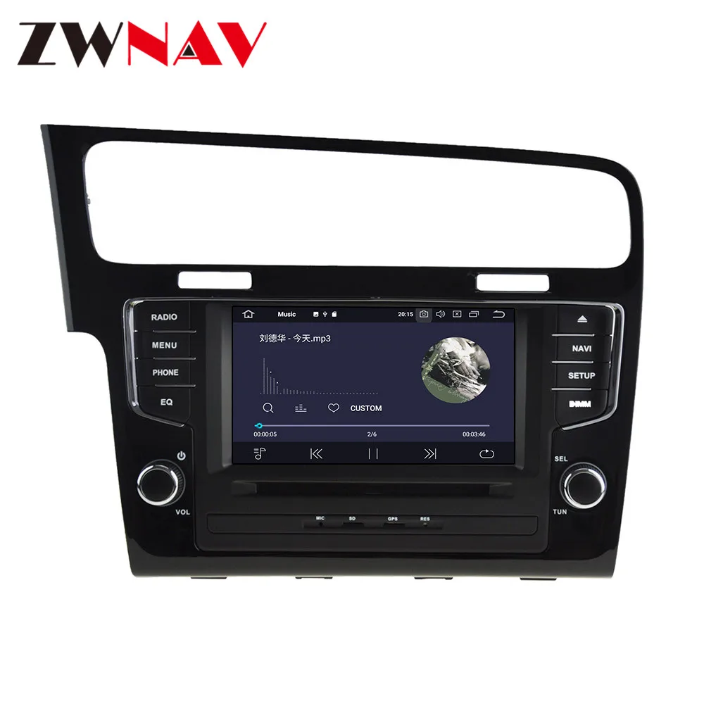 Android 10.0 GPS Navigacija radijo grotuvo Volkswagen Golf 7 VII -2018 auto video stereo galvos vienetas statyti carplay