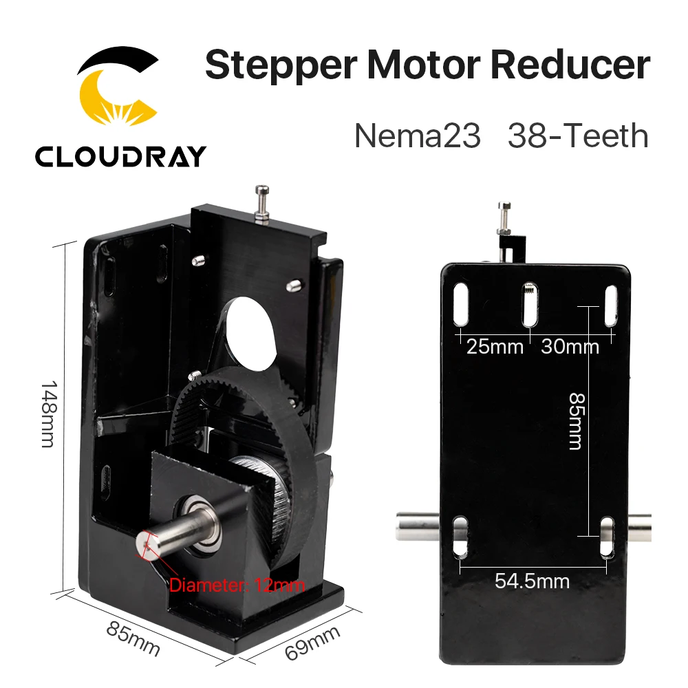 Cloudray Stepper Motorinių Reduktorius Nema23 38-Dantų/ Nema23 60-Dantų/ Nema34 72-Dantų CO2 Pjovimas Lazeriu ir Graviravimo Mašina