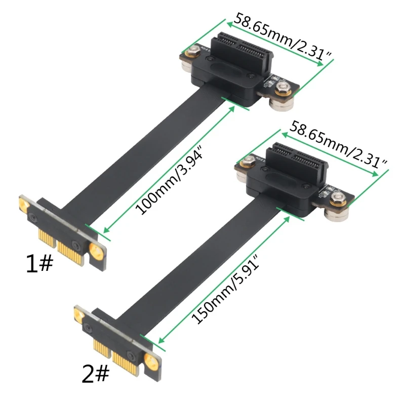 PCI-e PCI Express 36PIN 1X ilgiklis su 12V/3.3 V, Dual Power LED Vertikaliai 90 Laipsnių stačiu Kampu Kryptimi ir Magnetinio Fo