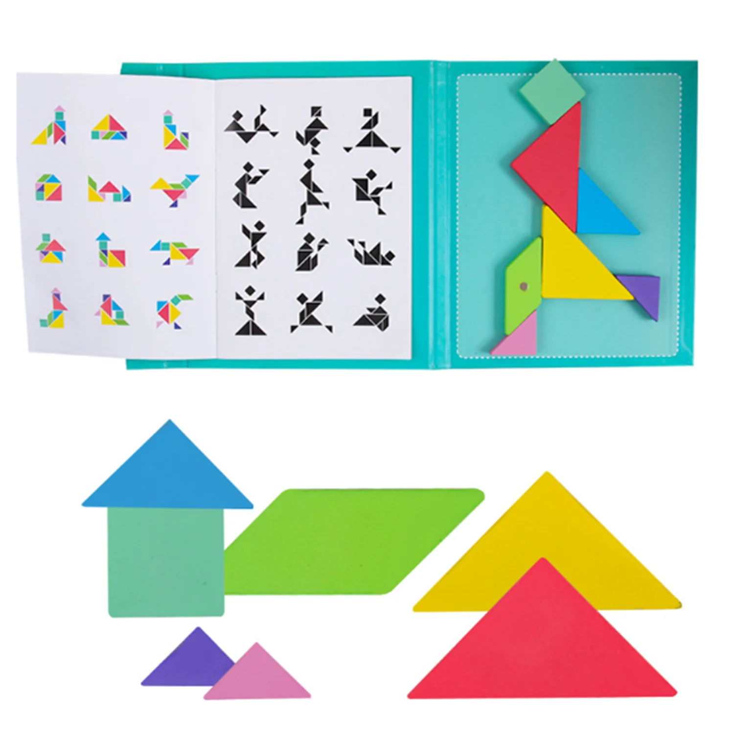 Besegad Medinės 3D Magnetinė Dėlionė, Dėlionės Tangram Mąstymo Piešimo Lenta Žaidimas Vaikams Montessori Ankstyvasis ugdymas Švietimo Žaislai