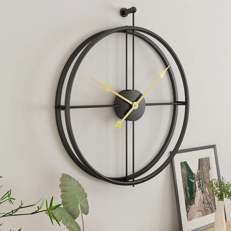 Geležies Art Prie Sienos Montuojamas Didelis Silent Laikrodis Europos Stiliaus Modernus Dizainas, Laikrodžiai, Namų Dekoro Ir Biuro Kabo Sienos Watch Laikrodis