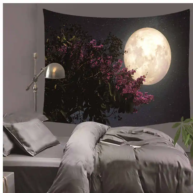 Gobelenas Mėnulis Atspausdintas Sienos Kabo Gobelenas Paplūdimio Mesti Rankšluostį Kilimėlis Antklodė Staltiesė