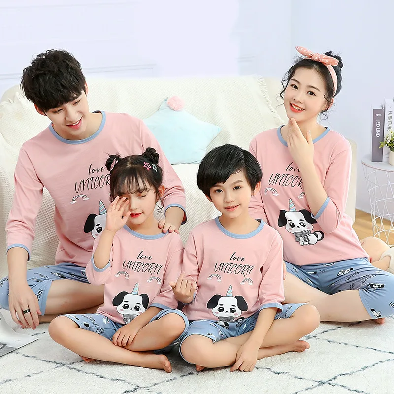 Šeima Atrodo Sleepwear Pižama Rinkiniai Mergaitėms, Drabužiai Motina Dukra Tėtis Sūnui Mathing Komplektus Šeimos Atitikimo Homewear Pižamos Vaikams