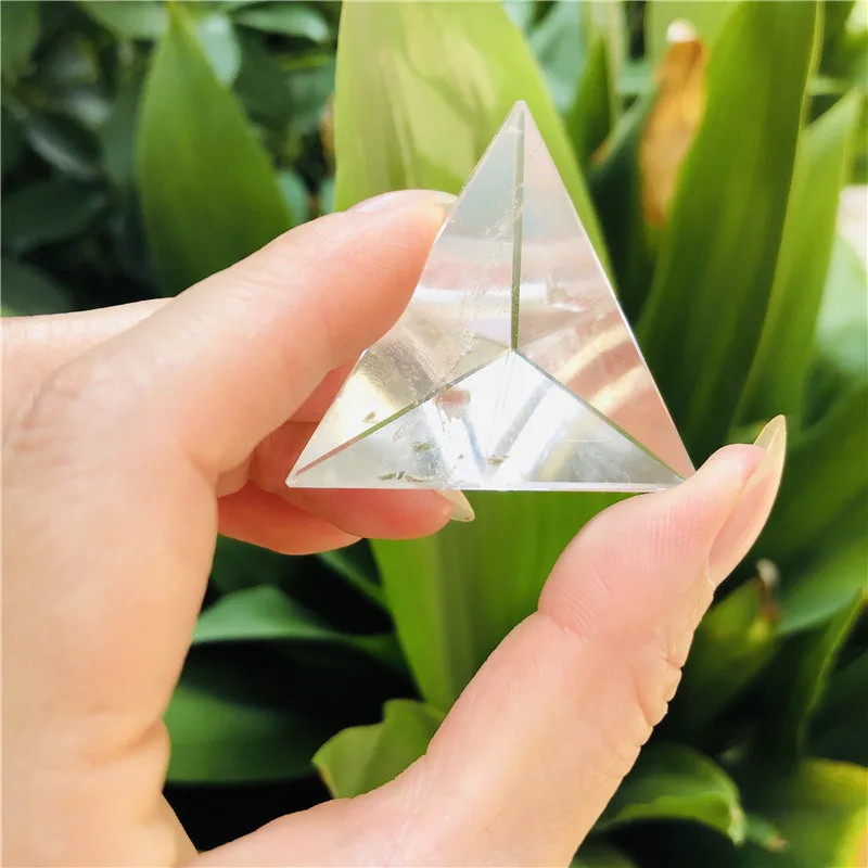 Crystal Piramidės GERIAUSIAS Tetrahedron Piramidės 4 Veidus 6 Kraštų 3cm Gamtos Aišku, Kvarco Kristalo Piramidės Reiki Gydymo