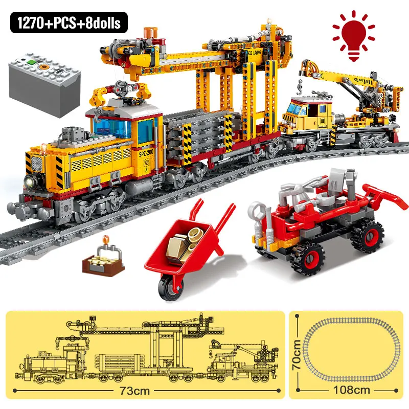 Miesto Elektros Technikos Traukinio Bėgių Automobilio Kūrėjas Blokai Mechaninė Geležinkelių Rengimą, Geležinkelio Duomenys Plytų Žaislai Vaikams