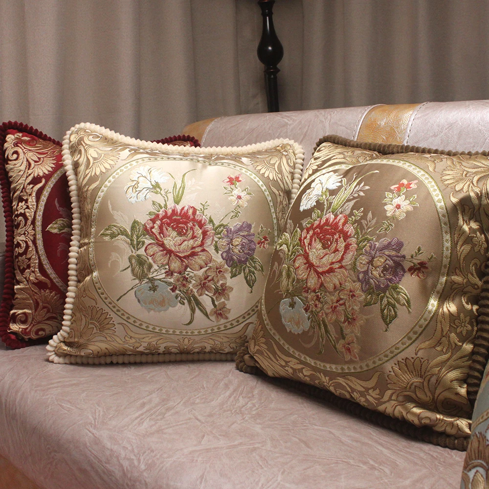 CURCYA Europos Žakardo Stiliaus Elegantiškas Gėlių, Dekoratyvinių Pagalvėlių Apvalkalus Sofa / Classic Mesti Pagalvių užvalkalus Naujas Namas Dovanos