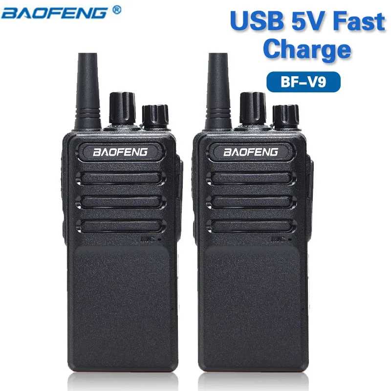 2VNT 2020 Baofeng BF-V9 USB 5V Greitai Įkrauti Walkie Talkie 5W UHF 400-470MHz CB Nešiojamieji Radijo imtuvai Atnaujinti BF-888S Du Būdu Radijo