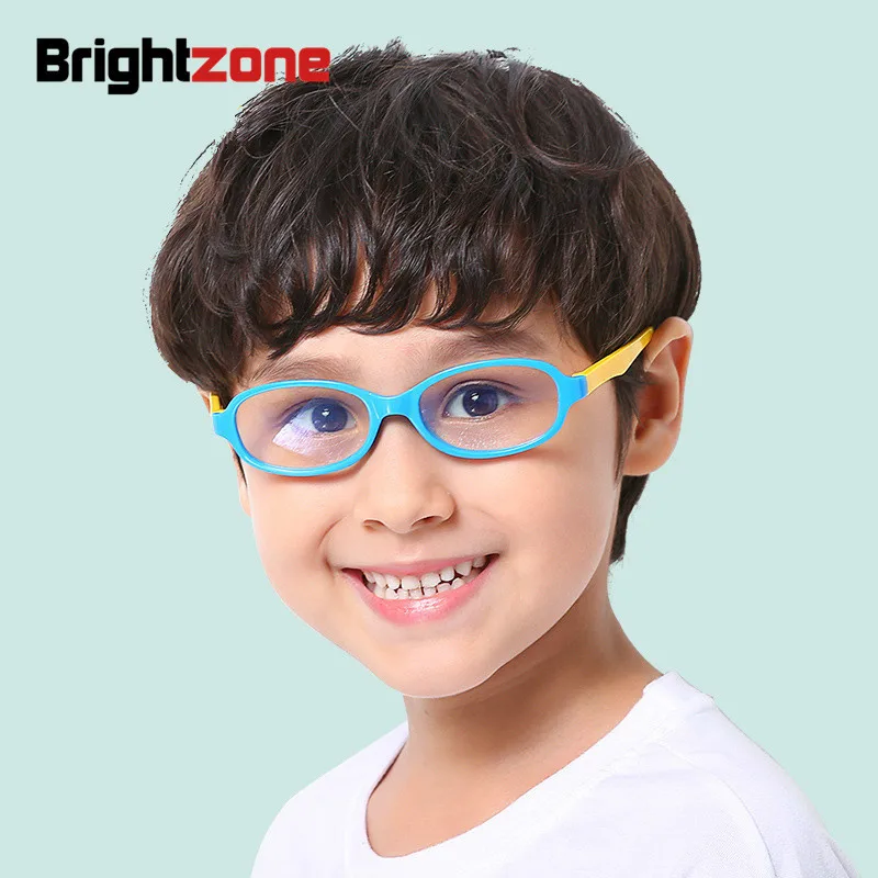 Brightzone 2018 Naujas Berniukas, Mergaitė, Stabdžių Mėlyna Šviesa Kompiuterinių Žaidimų Akiniai Vaikams Silikagelio Stiklo Mados Rėmo Akiniai Geriausias Tmall