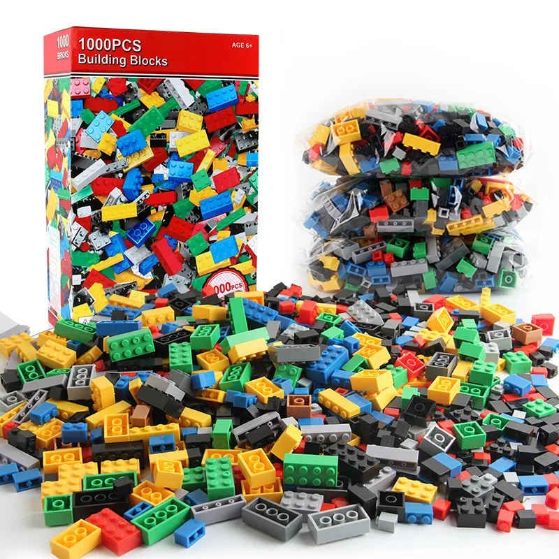 1000PCS Vaikų PASIDARYK pats Įvairių Birių Suderinama Lego Montavimas Statybinių Blokų Montavimas Dalelių Blokuoti Žaislai