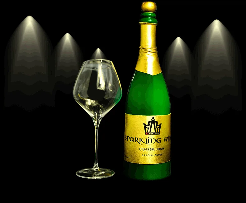 Vanishing Šampano Butelis (Juoda/Žalia Yra) Galima Įpilti Skysčio Magija Gudrybės Magas Etape Iliuzijų Gudrybė Rekvizitai Mentalism