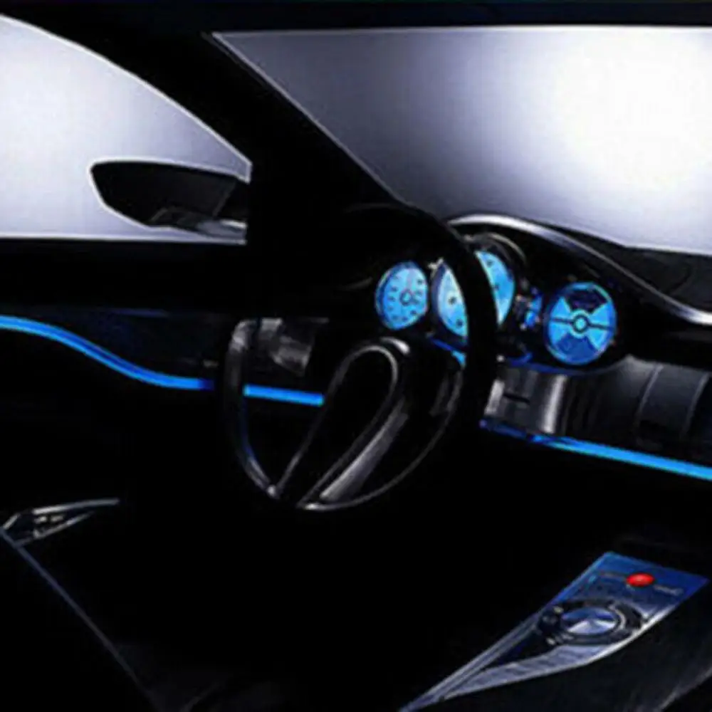 4M Aplinkos Šviesos Automobilio LED Interjero Lempos Automobilių Dekoratyvinis Apšvietimas Auto Dekoras Atmosfera Optinio Pluošto Lemputė, Durų Lemputė