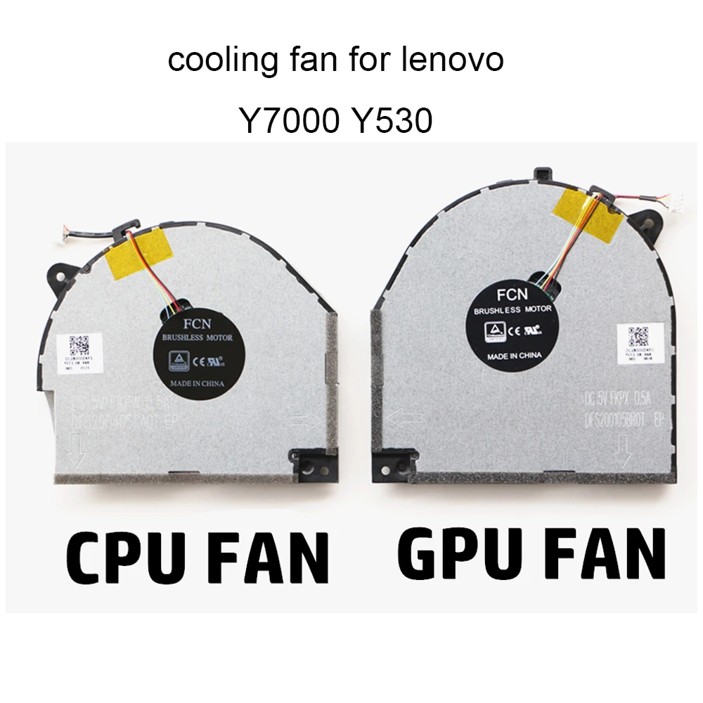 Kompiuterio CPU Aušinimo Ventiliatorius Aušintuvo Lenovo Legiono Y7000 Y530 15ICH Nešiojamojo KOMPIUTERIO GPU Grafikos plokštę, kietas gerbėjai 5V 4pin DFS200405CA0T