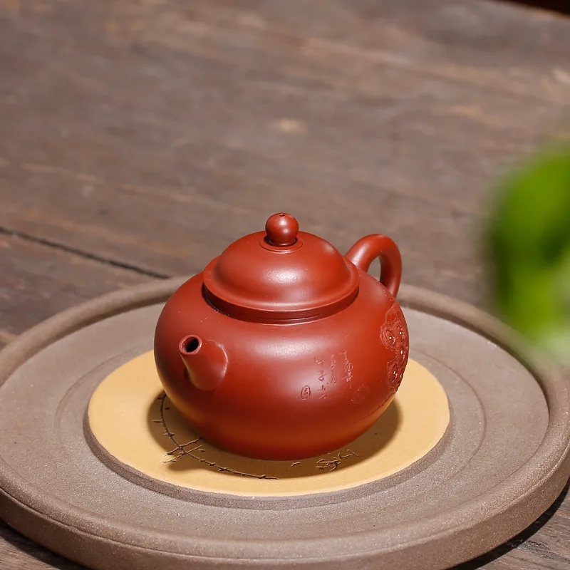 Rankų Darbo Raudonos Molio Yixing Arbatinukas Kung Fu Zisha Virdulys Kūrybos Teaware Siųsti Dovanų Dėžutėje