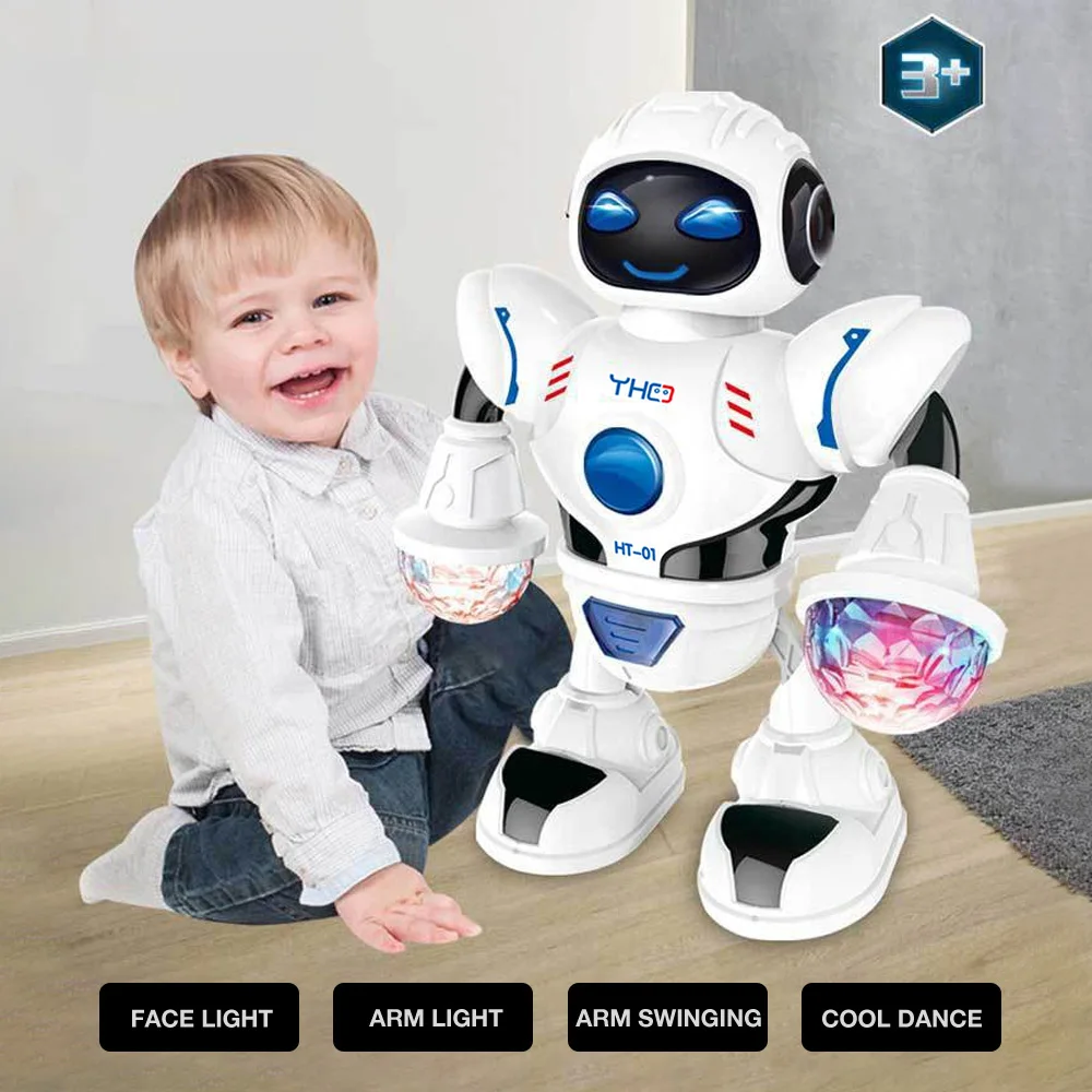 ABS Plastiko Elektros Protingas Robotas Kosmoso Modelį Q Versija Veiksmų / Dėlionės, Žaislų, Smart Vaikams Muzikos Elektros Šokių Robotas