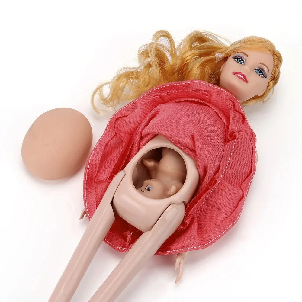 Kūdikių Švietimo Žaislai, Nekilnojamojo Nėščia Lėlės Kostiumas Lėlės Turi Vaiką Į Savo Pilvuką Barbie Lėlės Vaiko Žaislas