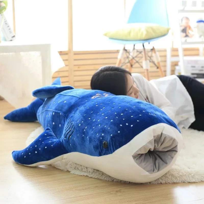 150cm Didelio Dydžio Minkštas Ryklys Pliušinis Žaislas Didelis Kūrybinis Mėlynasis Banginis Įdaryti Minkštas Ryklių, Jūros Žuvų Pliušas Pagalvės Gražių Vaikų, Kūdikių Lėlės