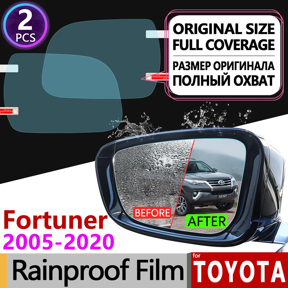 Toyota Fortuner 2005 m. -2020 AN50 AN60 AN150 AN160 Hilux SW4 SR5 Anti Rūko galinio vaizdo Veidrodis Rainproof Anti-Rūko Filmų Priedai