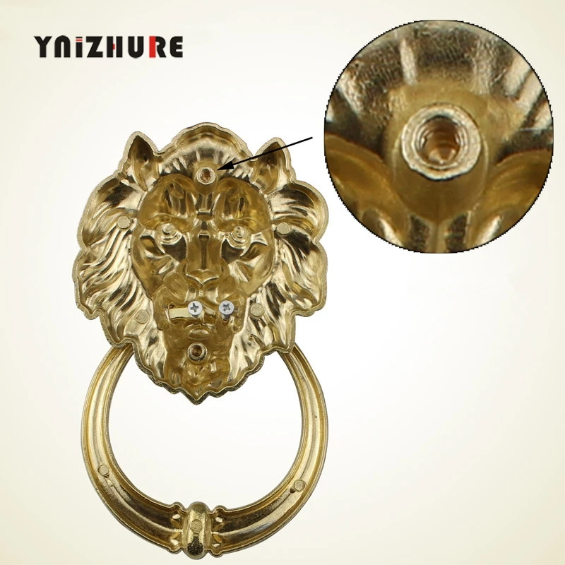 Bronzinė liūto Galva Kinijos Senovinių Durų Knocker Žvėries Galvą Rankena Gryno Vario Procesas, Traukite Žiedas Pastate