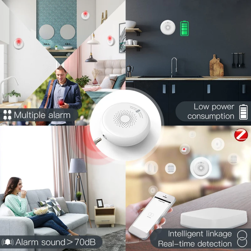 ZigBee Smart Dujų Nuotėkio Detektorius Degiųjų Jutiklis Tuya / Smart Gyvenimo App Nuotolinio Valdymo Dirbti su Alexa 