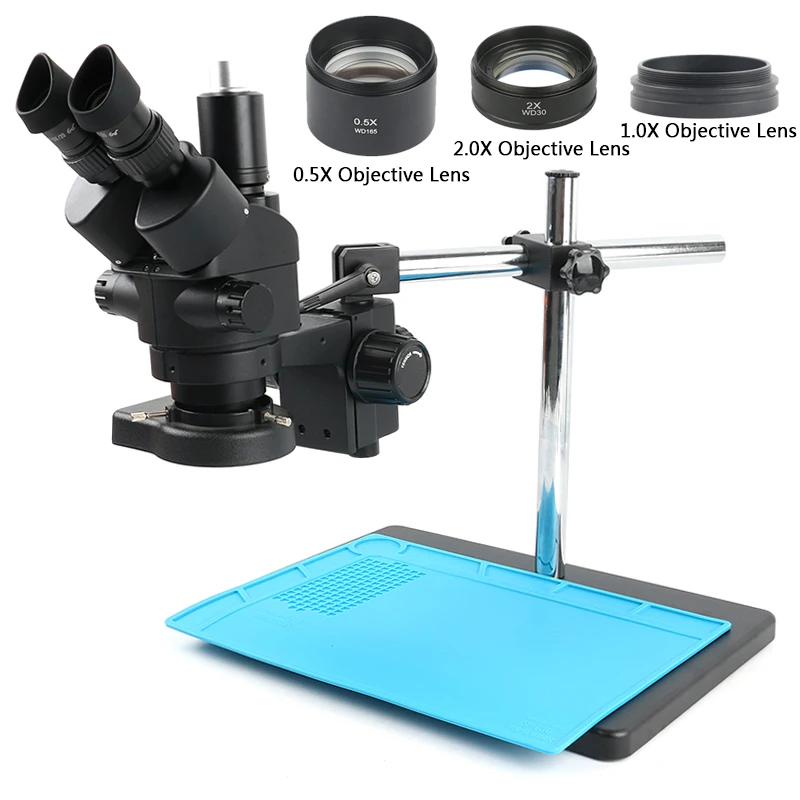 3.5 X 7X 45X 90X vienu metu-židinio Trinokulinis Mikroskopą, Nustatyti Pramonės Lab Stereo Mikroskopas, Skirtas PCB Lydmetalis Remonto Lab Stebėjimas