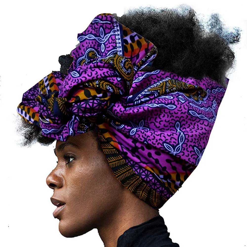 Afrikos mados headwrap moterų AFRIPRIDE heidi bazin richi aukštos kokybės medvilnės vaškas spausdinti moterų Plaukų Juosta Turbaną