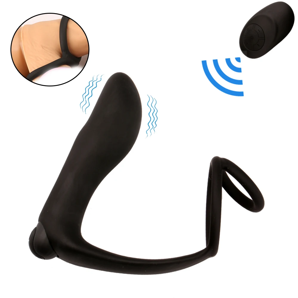 10 Greičio Analinis Dildo Vibratorius Išangę Prostatos Massager Butt Plug 10 Vibravimo Nedelsiant Žiedą Ant Varpos Masturbator Sekso žaisliukai Vyrams