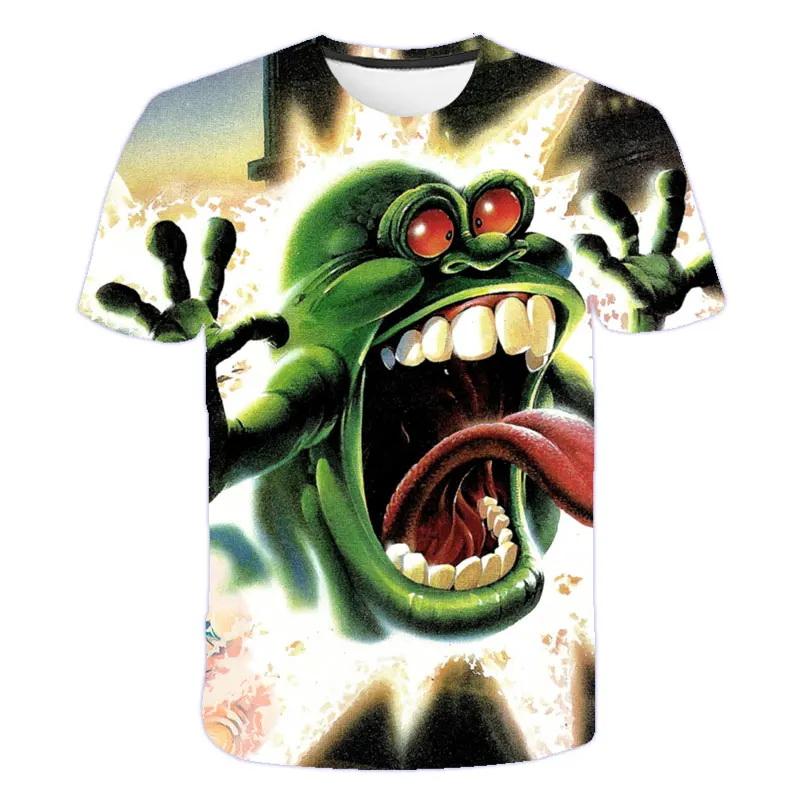 Vasaros Vaikų Ghostbusters Filmą Poliesteris 3D Atspausdintas T-shirt Atsitiktinis trumpomis Rankovėmis T-shirt ir Ghostbusters Berniukas T-shirt