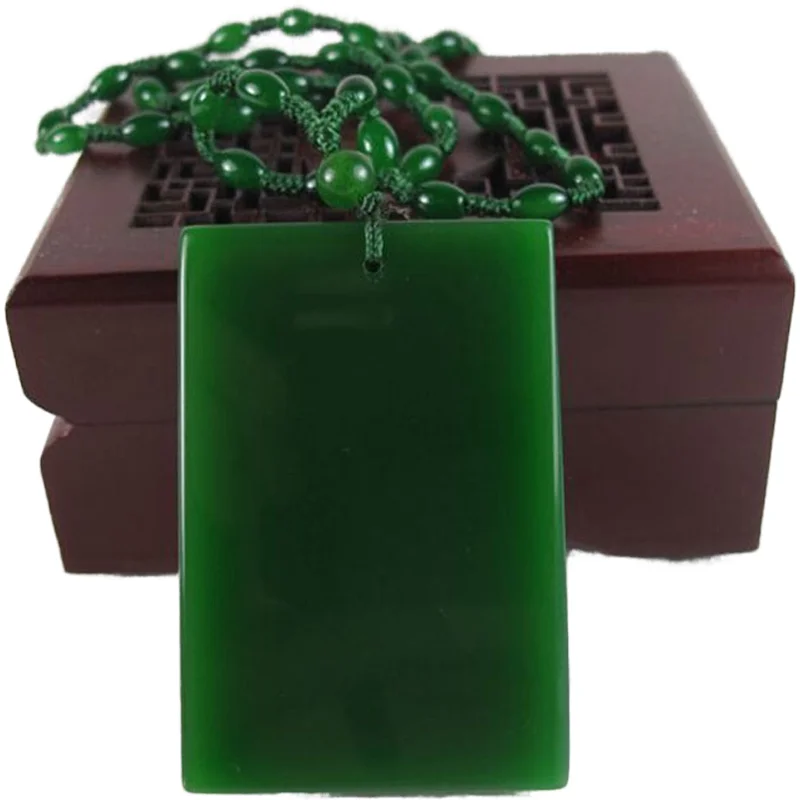KYSZDL Gamtos Hetian akmens žalia akmuo žalia akmens pakabukas karoliai pakabukas Kalėdų kortelė moterų megztinis grandinės