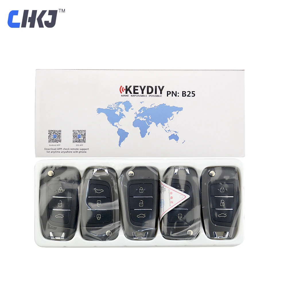 CHKJ 3 Mygtuką Universalus Nuotolinio Valdymo Pakeitimas Protingas Automobilis Klavišą Keydiy Už KD900 KD900 + KD200 URG200 KD-X2 mini-kd B25 serija