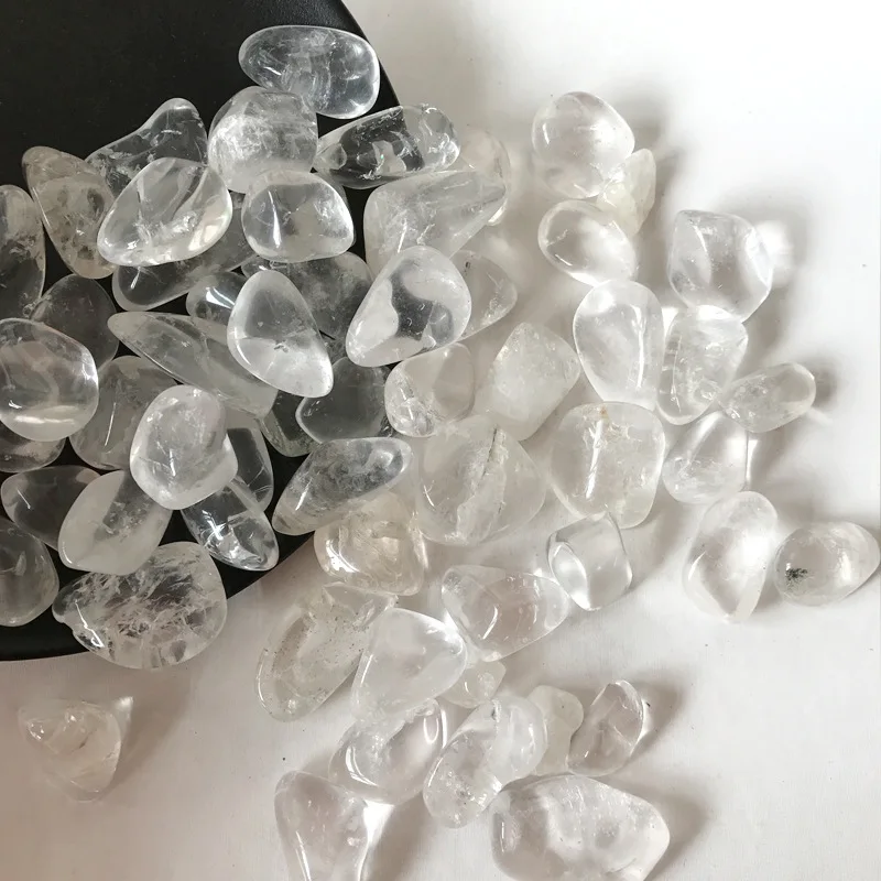 100G Natūralaus Akmens Mineralinių Kristalų Didelio Dydžio Baltos spalvos Kvarco Kristalų Žvyro Gydymo 