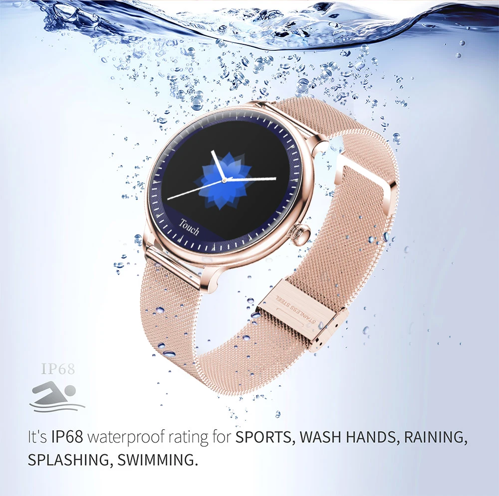 Smart Watch Moterų IP68 Vandeniui Sporto Žiūrėti Skambinkite priminimo Signalo priminimas Širdies ritmo Smartwatch Už 