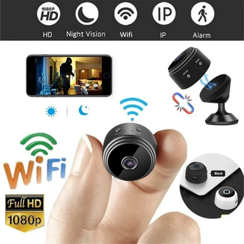 HD 1080P Portable WiFi IP Mini Kamera P2P Belaidės Mikro kamera, vaizdo Kamera Vaizdo įrašymas palaiko Nuotolinio Peržiūrėti Paslėptus TF kortelė