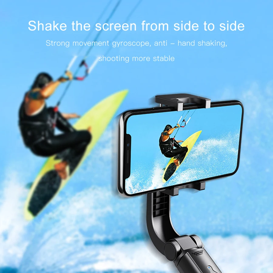 Bonola 3 in1 Nešiojamą Gimbal Stabilizatorius Išmanusis telefonas Selfie Stick Trikojo iOS/Android Vaizdo Stabilizatorius iPhone11/SamsungS10