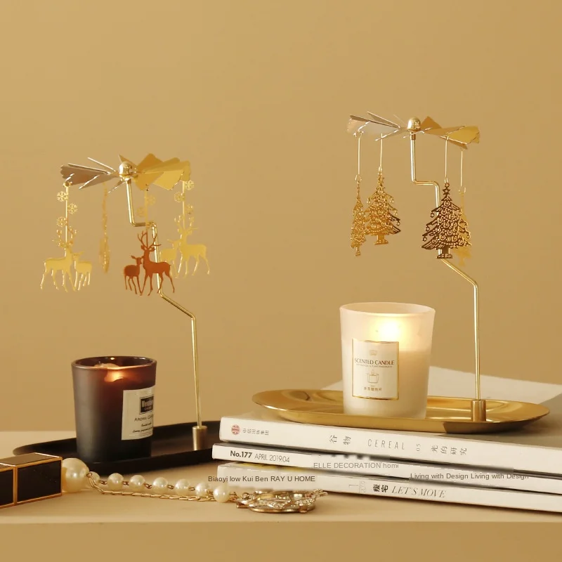Mados asmenybės plokštelės sukasi Žvakidė struktūra stabili aromaterapija žvakės romantiškas jodinėjimas žibintų Europos vėjo malūnas crea