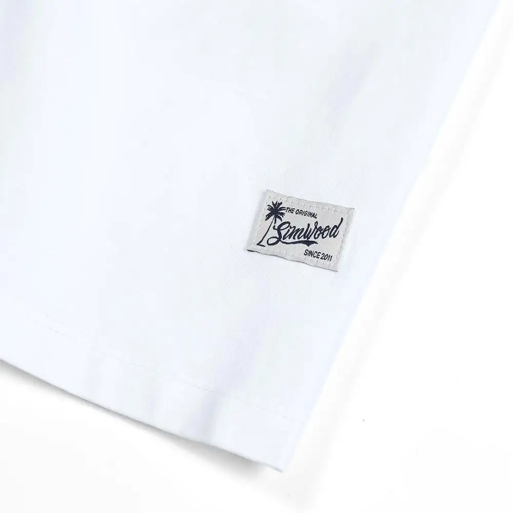 SIMWOOD 2020 metų Vasaros Naujos meninės print t-shirt vyrams medvilnės atitikimo pora marškinėliai kvėpuojantis prekės ženklo drabužių viršūnes SJ120092