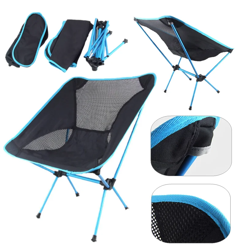 Lengvas Lauko Kompaktiškas Nugaros Aliuminio Lankstymo Stovyklavimo Kėdė, Sulankstomas Iškylų Kėdė Nusimesti, Žvejyba, Paplūdimio Kėdės