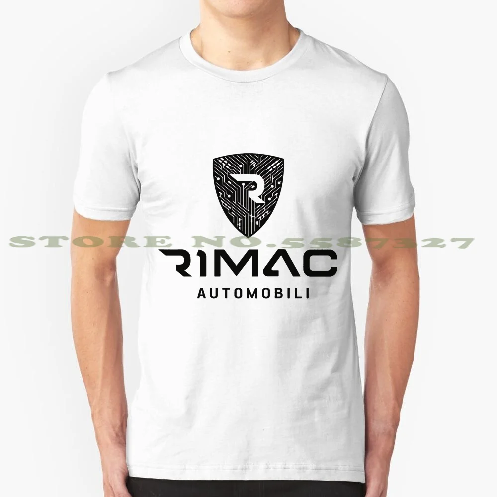 Rimac Juoda Balta Marškinėlius Vyrams, Moterims, Hiper Automobilis Hypercar Rasės Automobilių Lenktynių Greitis 0 60 Kroatija Rimac Rimac Automobili Superautomobilį