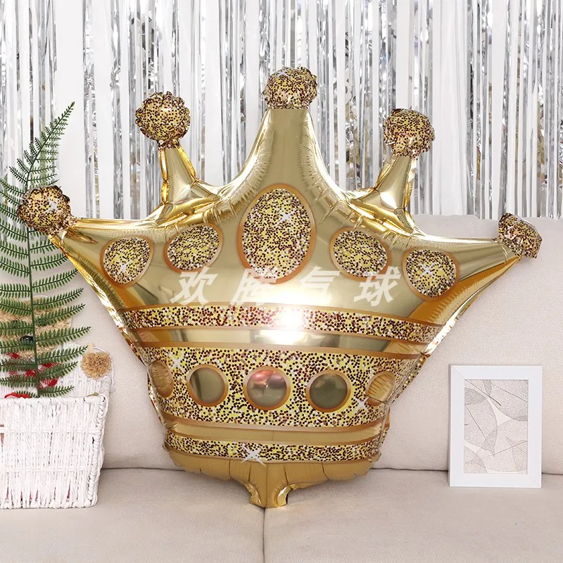 Didelio Dydžio Aukso Karūna Helio Kamuolys Princess Crown Aliuminio Folija Balionus su Gimtadieniu Vestuves Baby Shower Apdaila