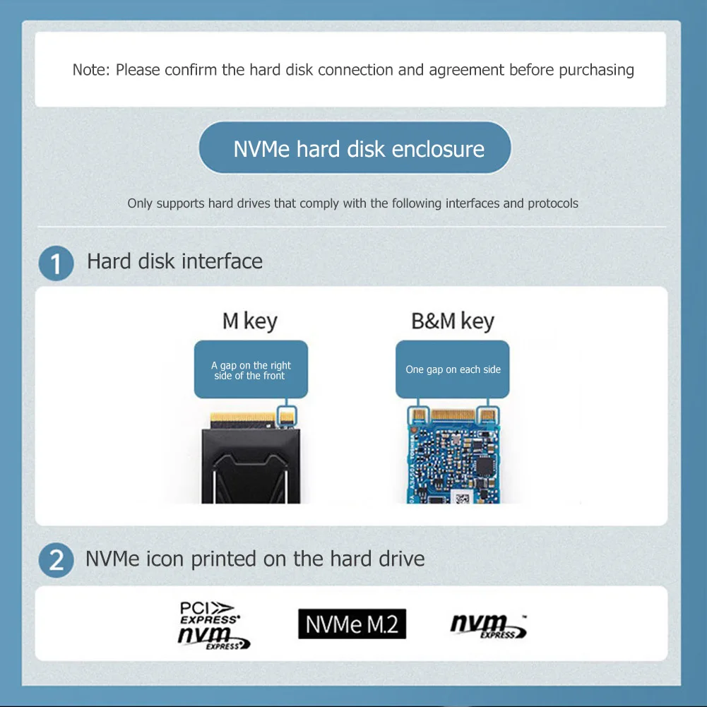 ORICO M. 2 NVME Talpyklos USB C Gen2 10Gbps PCIe SSD Atveju M2 SATA NGFF 5Gbps SSD Atveju Įrankį Nemokamai 2230/2242/2260/2280 SSD Atveju
