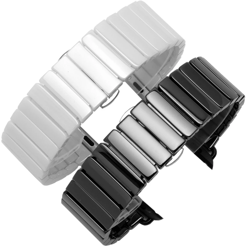 Keramikos Diržu, Apple Watch Band 44 mm 40mm iwatch juosta 42mm 38mm Nerūdijančio plieno sagtis apyrankė 