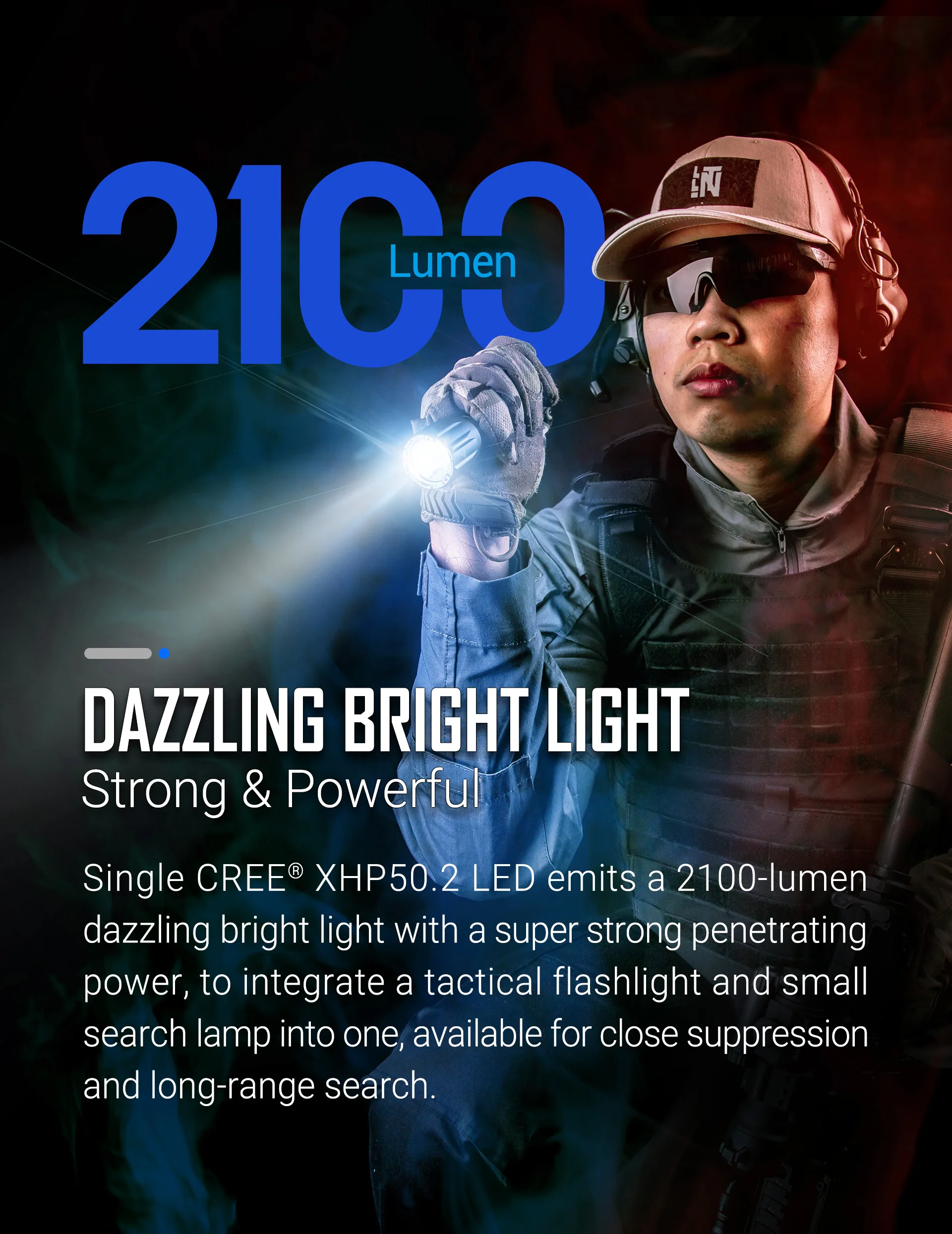 2100 Liumenų LED Taktinis Žibintuvėlis 21700 Baterija Šviesus Įkrovimo Vandeniui karo Policijos Žibintuvėlis TA30 MAX