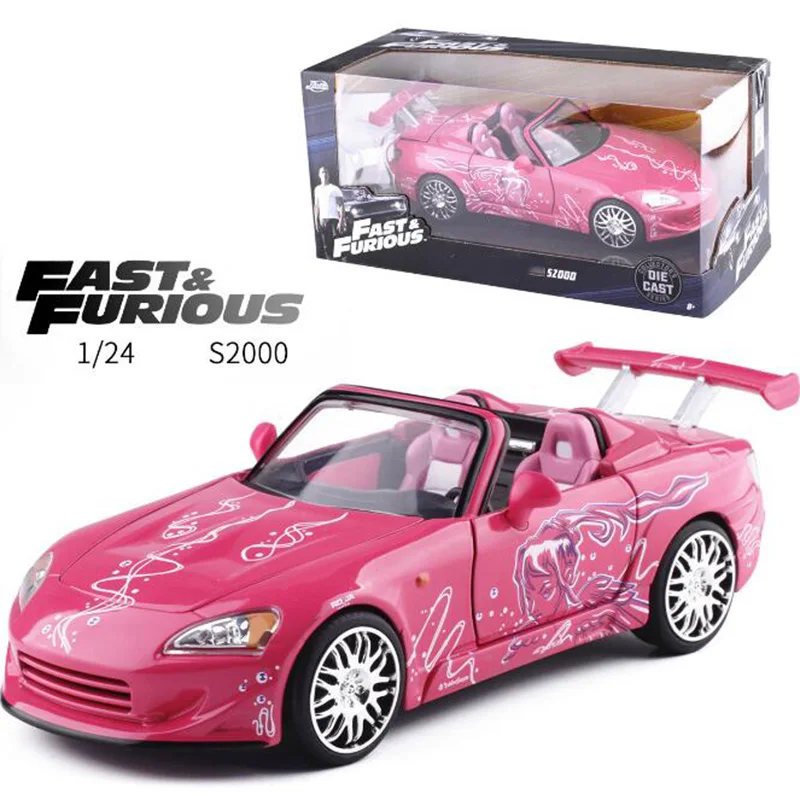 20CM Mastelis 1:24 Metalų Lydinių Rožinė S2000 Greitai F2 Lenktynių Automobilių Kelių Modelis Diecast Transporto priemonės, Žaislai, Vaikams, dovanų Kolekcija