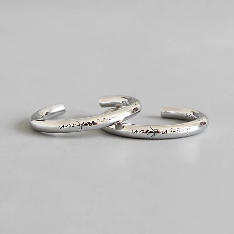 SHANICE Minimalistinio 925 sterling silver moon & sun laišką žiedai moterims, ringen, paprastas vestuvinis žiedas moteris, sidabro 925 papuošalai