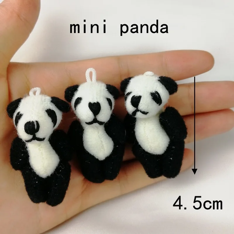 10 VNT./DAUG Bendrų Panda Pliušinis 4.5 cm Įdaryti Vestuvių Lauke Lėlės, žaislai ir Gimtadienio Lauke lėlės Žaislas Panda Pliušinis Dovanos Vaikams CMR012